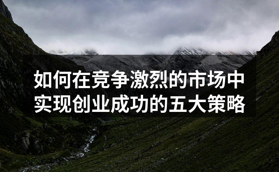 如何在竞争激烈的市场中实现创业成功的五大策略